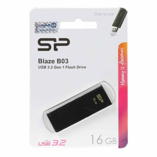 تصویر فلش مموری سیلیکون پاور مدل Blaze B03 USB 3.2 ظرفیت 16 گیگابایت
