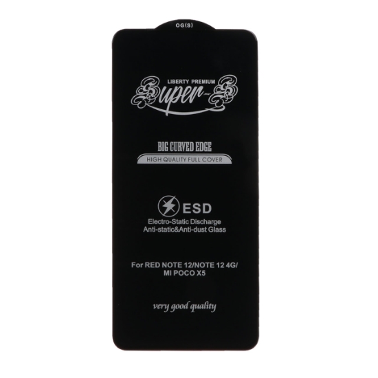 تصویر گلس گوشی آنتی استاتیک Full Cover Super S-OG برای Xiaomi Redmi Note 12 4G / Poco X5 / Samsung Galaxy A72