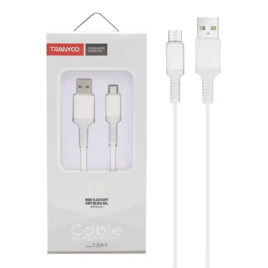 تصویر کابل تبدیل USB به MicroUsb ترانیو مدل T-X19V