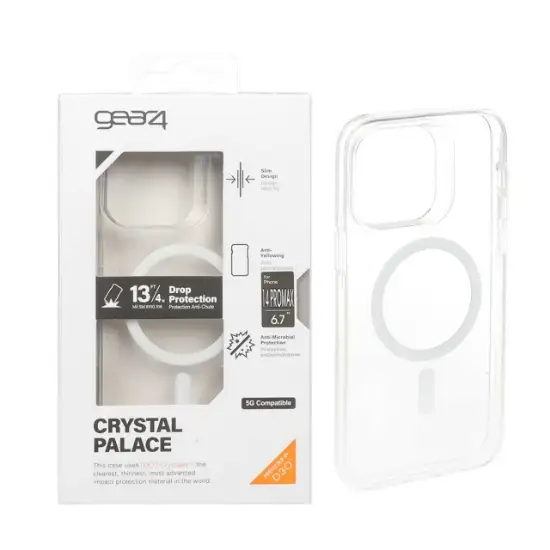 تصویر قاب گوشی اورجینال gear4-Holboen با قابلیت شارژ Magsafe برای iPhone 14 Pro Max