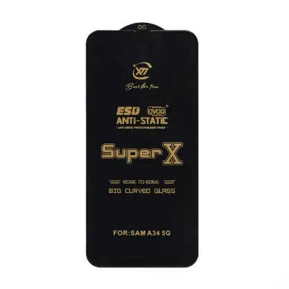نمایش جزئیات گلس گوشی آنتی استاتیک Full Cover Super X برای Samsung Galaxy A34