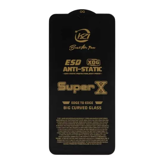 تصویر گلس گوشی آنتی استاتیک Full Cover Super X برای Xiaomi Poco M4 / M5 / Redmi A1 Plus / Redmi A2 Plus / Redmi A1 / Redmi A2