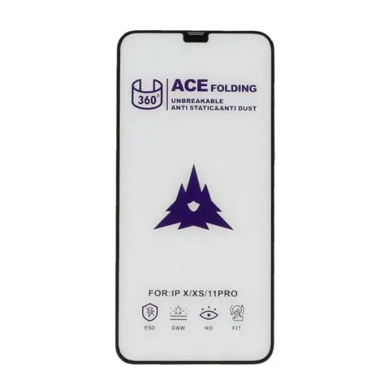 تصویر گلس گوشی Full Cover ACE - 360 Anti Static برای iPhone X / XS / 11 Pro