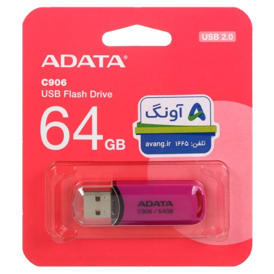 تصویر فلش مموری ای دیتا مدل C906 USB 2.0 ظرفیت 64 گیگابایت