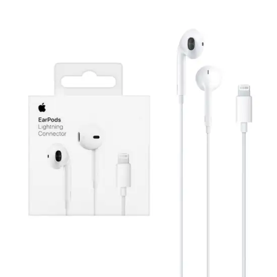 تصویر هدفون اپل مدل EarPods با کانکتور لایتنینگ اصلی