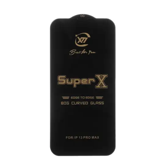 تصویر گلس گوشی درجه یک Full Cover Super X برای iPhone 13 Pro Max / 14 plus (MAX)