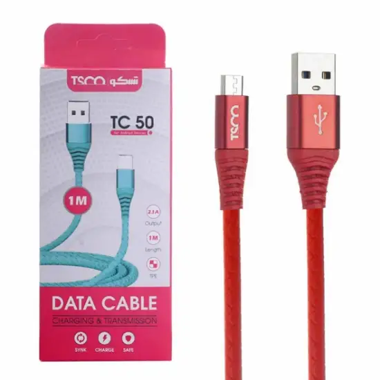 تصویر کابل تبدیل USB به microUSB تسکو مدل TC 50 طول 0.9 متر