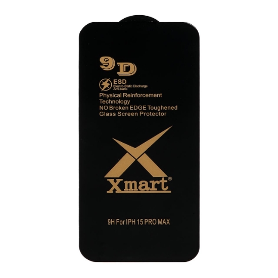 تصویر گلس گوشی Full Cover X Mart 9D-ESD برای iPhone 15 Pro Max