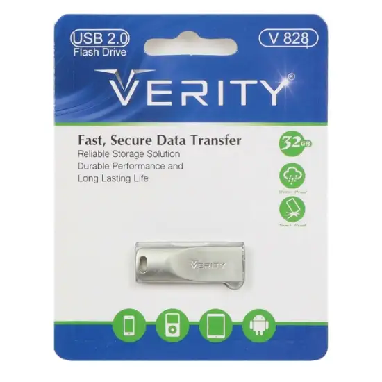 تصویر فلش مموری وریتی مدل V828 USB2.0 ظرفیت 32 گیگابایت