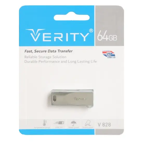 تصویر فلش مموری وریتی مدل V828 USB3.0 ظرفیت 64 گیگابایت