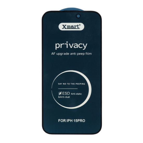 تصویر گلس گوشی Full Cover Privacy X Mart - ESD برای iPhone 15 Pro