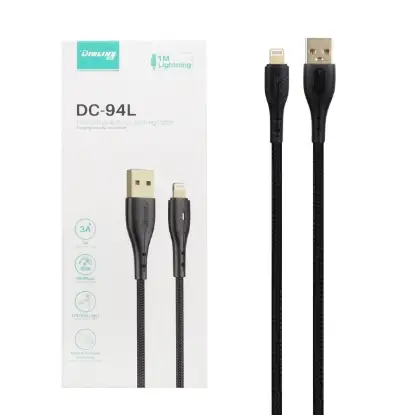 نمایش جزئیات کابل تبدیل USB به لایتنینگ دینلاین مدل DC-94L طول 1 متر