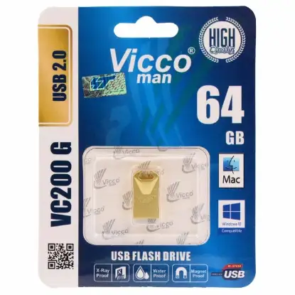 نمایش جزئیات فلش مموری ویکومن مدل USB2.0 VC200 G ظرفیت 64 گیگابایت