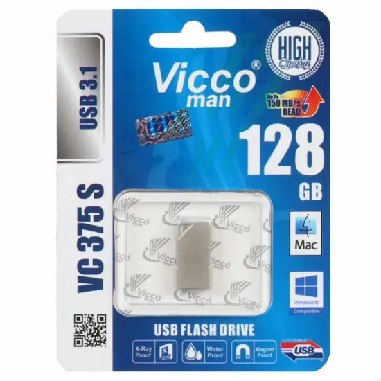 تصویر فلش مموری ویکومن مدل VC375 S USB3.1 ظرفیت 128 گیگابایت
