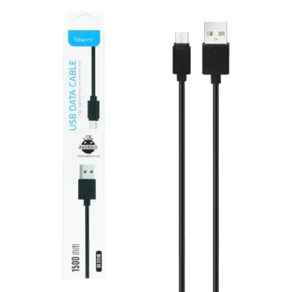 نمایش جزئیات کابل شارژ USB به microUSB وریتی مدل CB3124 B طول 1.5 متری