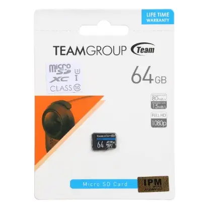 نمایش جزئیات کارت حافظه microSDXC تیم گروپ Class 10 U3 80MB/S ظرفیت 64 گیگابایت