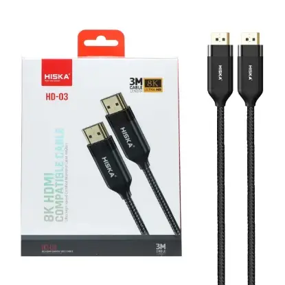 نمایش جزئیات کابل HDMI 8K هیسکا مدل HD-03 طول 3 متر