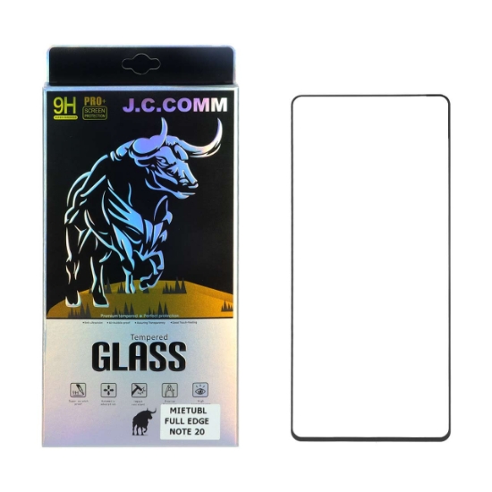 تصویر گلس گوشی خم فول چسب Full Cover J.C.COMM درجه یک برای Samsung Note20
