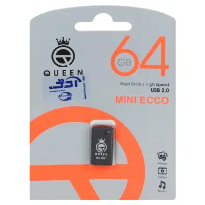 نمایش جزئیات فلش مموری کوئین تک مدل Mini Ecco USB2.0 ظرفیت 64 گیگابایت