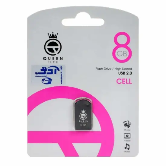 تصویر فلش مموری کوئین تک مدل CELL USB2.0 ظرفیت 8 گیگابایت