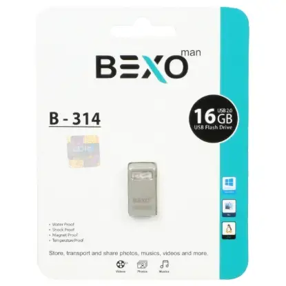 نمایش جزئیات فلش مموری بکسو مدل B-314 USB2.0 ظرفیت 16 گیگابایت