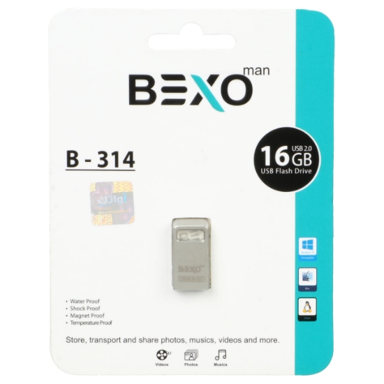 تصویر فلش مموری بکسو مدل B-314 USB2.0 ظرفیت 16 گیگابایت