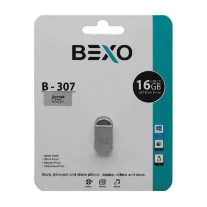 نمایش جزئیات فلش مموری بکسو مدل B-307 USB2.0 ظرفیت 16 گیگابایت