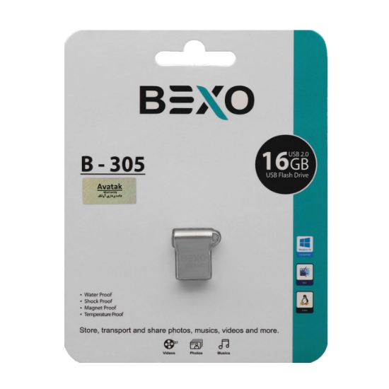 تصویر فلش مموری بکسو مدل B-305 USB2.0 ظرفیت 16 گیگابایت