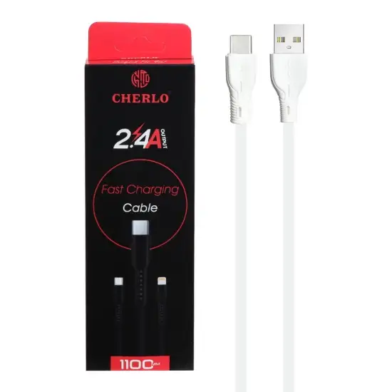 تصویر کابل تبدیل USB به USB-C چرلو مدل CH-TC09 به طول 1.1 متر