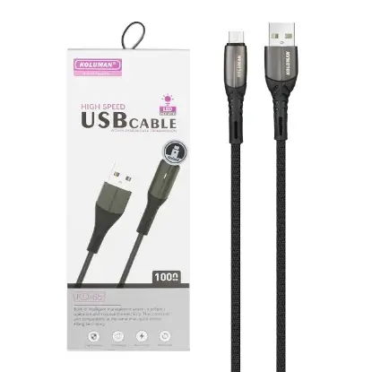 نمایش جزئیات کابل تبدیل USB به micro-USB کلومن مدل KD-65 طول 1 متر