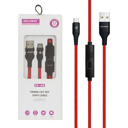 نمایش جزئیات کابل تبدیل USB به microUSB کلومن مدل KD-L66 طول 1 متر