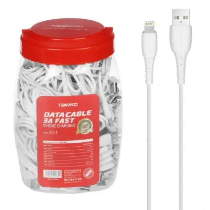 نمایش جزئیات کابل شارژ فست آیفون ترانیو مدل X2-I بسته 50 عددی