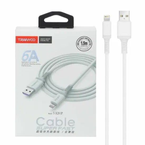 تصویر کابل تبدیل فست آیفون ترانیو مدل T-X20 IP به طول 1.5 متر