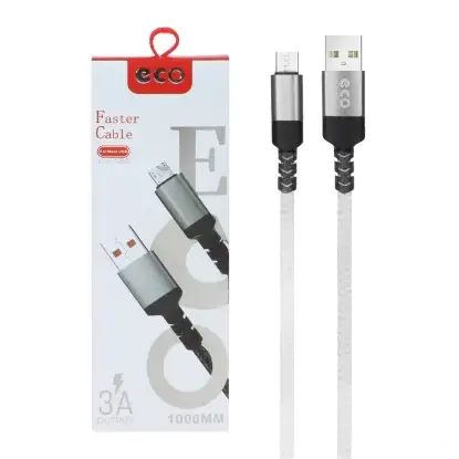 نمایش جزئیات کابل تبدیل USB به micro-USB اکو مدل A80 طول 1 متر