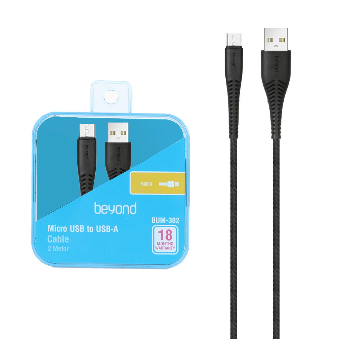 کابل تبدیل USB به microUSB بیاند مدل BUM-302 طول 2 متر