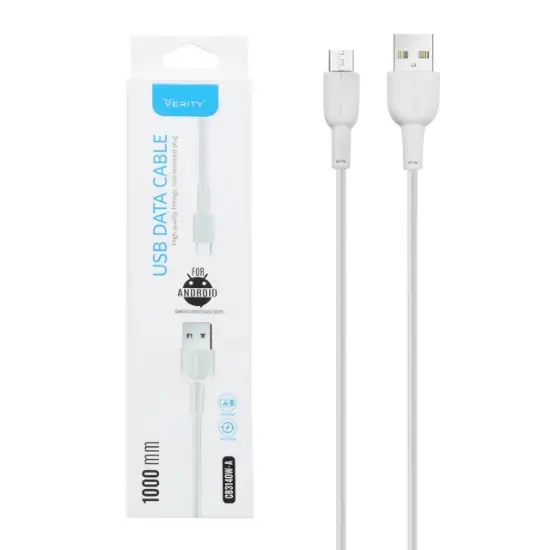 تصویر کابل تبدیل USB به microUSB وریتی مدل CB 3140 W-A طول 1 متر