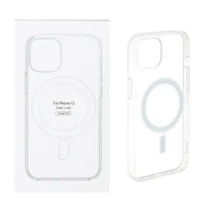 تصویر قاب گوشی شفاف با قابلیت شارژ MagSafe برای iPhone 13/14