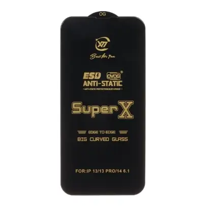 نمایش جزئیات گلس گوشی آنتی استاتیک Full Cover Super X برای iPhone 13 / 13 Pro / 14