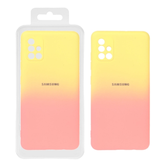 تصویر قاب گوشی سیلیکونی دو رنگ محافظ لنزدار برای Samsung A51/M40S