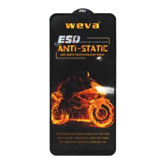 تصویر گلس گوشی Full Cover ESD Anti Satic - Weva برای Samsung A10/A10S/M10/M01S