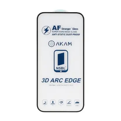 تصویر گلس گوشی اورجینال Full Cover ESD - AKAM برای Iphone 15 Pro