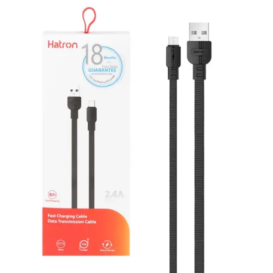 تصویر کابل شارژ تبدیل USB به MicroUSB هترون مدل HC138M طول 1 متر