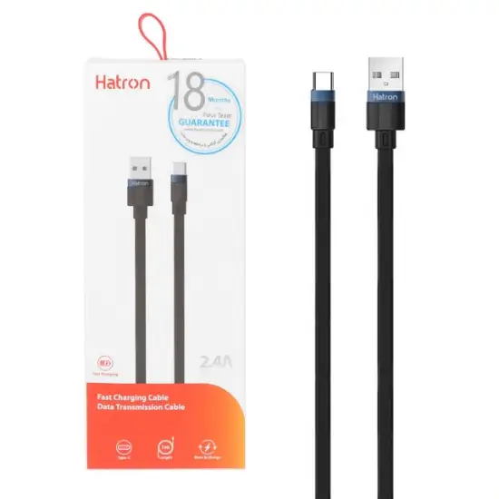 تصویر کابل شارژ تبدیل USB به Type-C هترون مدل HC155UC طول 1 متر