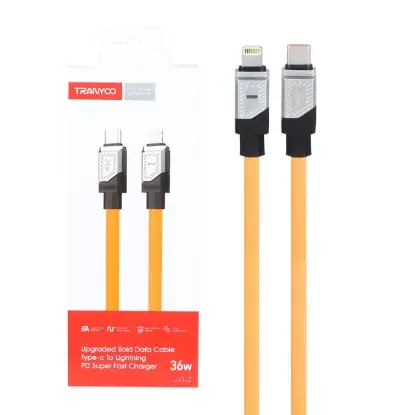 نمایش جزئیات کابل تبدیل فست شارژ Type-C to Lightning ترانیو مدل CL-2 به طول 1.2 متر