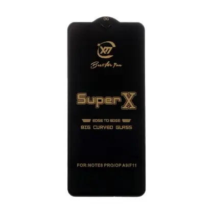 نمایش جزئیات گلس گوشی Full Cover Super X برای Xiaomi Redmi Note 8 Pro