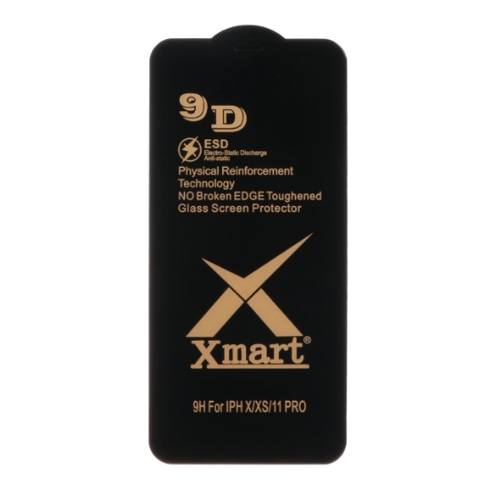 تصویر گلس گوشی شیشه ای Full Cover X Mart 9D-ESD برای IPhone X / XS / 11 Pro