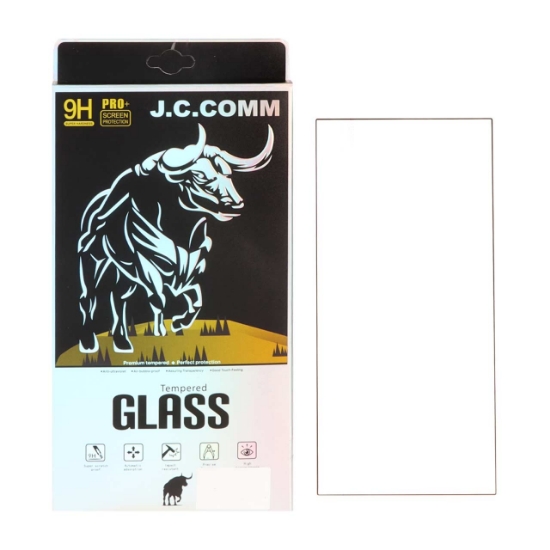 تصویر گلس گوشی شیشه ای خم فول چسب نازک Full Cover J.C.COMM برای Samsung S24 Ultra