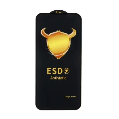 نمایش جزئیات گلس گوشی شیشه ای Full Cover - ESD AntiStatic - Biva برای IPhone 13 Pro Max / 14 Plus