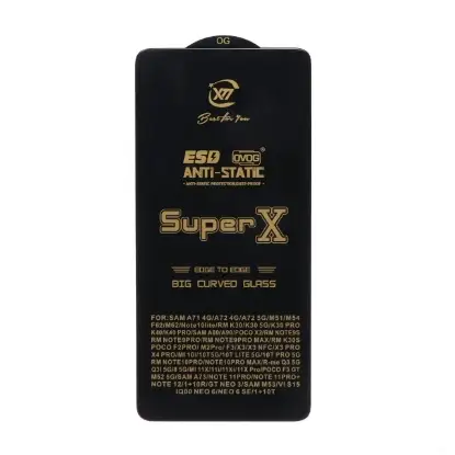 نمایش جزئیات گلس گوشی آنتی استاتیک Full Cover Super X برای Xiaomi Redmi Note 12 Pro 4G / Mi 12T / Mi 12T Pro / Redmi Note 11 Pro 4G / Redmi Note 11 Pro 5G / Redmi Note 11 Pro Plus / Redmi Note 10 Pro 4G / Redmi Note 10 Pro Max / Poco F3 GT