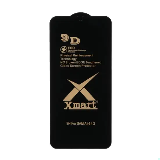 تصویر گلس گوشی شیشه ای Full Cover X Mart 9D-ESD مدل Samsung A15 / A25 / A24 / M34